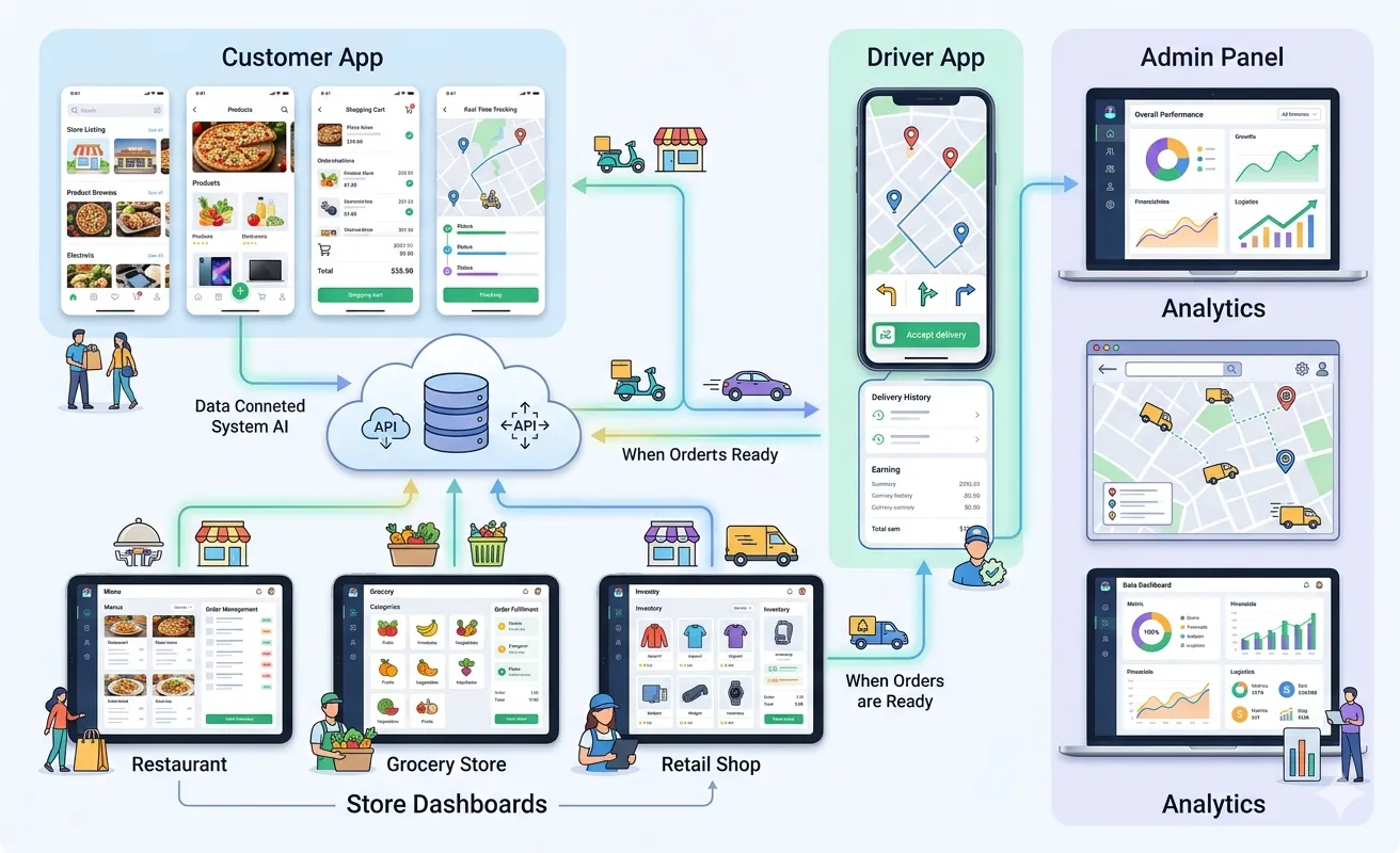Multi-Store Delivery Mobile App